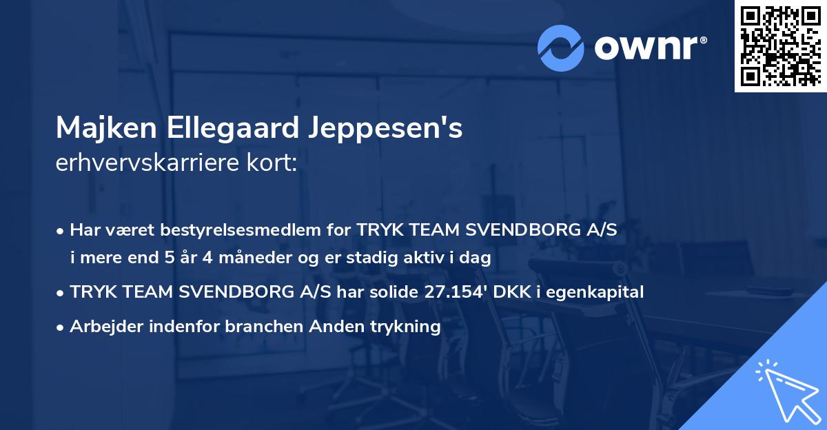 Majken Ellegaard Jeppesen's erhvervskarriere kort