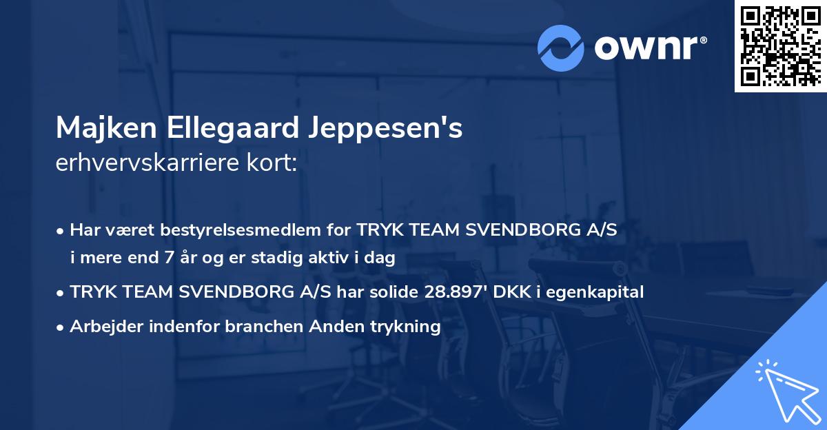 Majken Ellegaard Jeppesen's erhvervskarriere kort