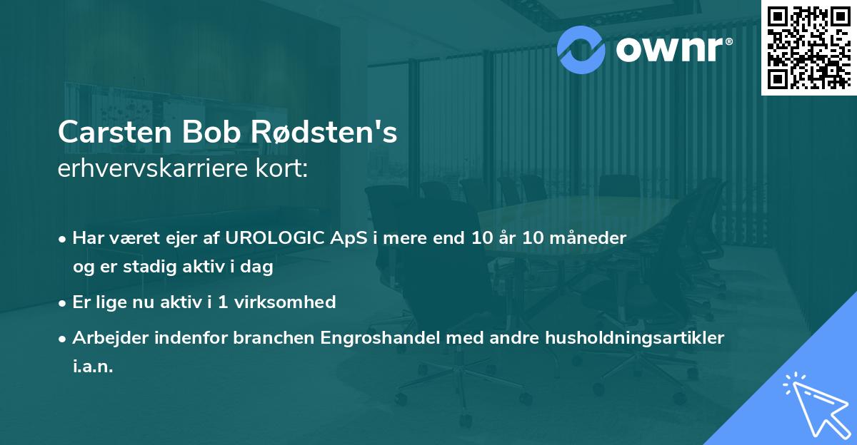 Carsten Bob Rødsten's erhvervskarriere kort