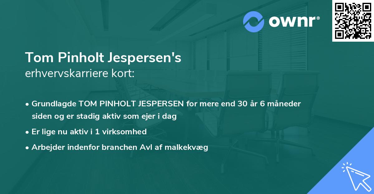 Tom Pinholt Jespersen's erhvervskarriere kort