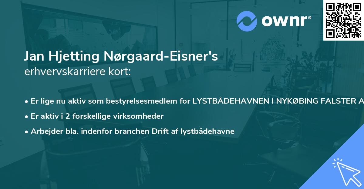 Jan Hjetting Nørgaard-Eisner's erhvervskarriere kort