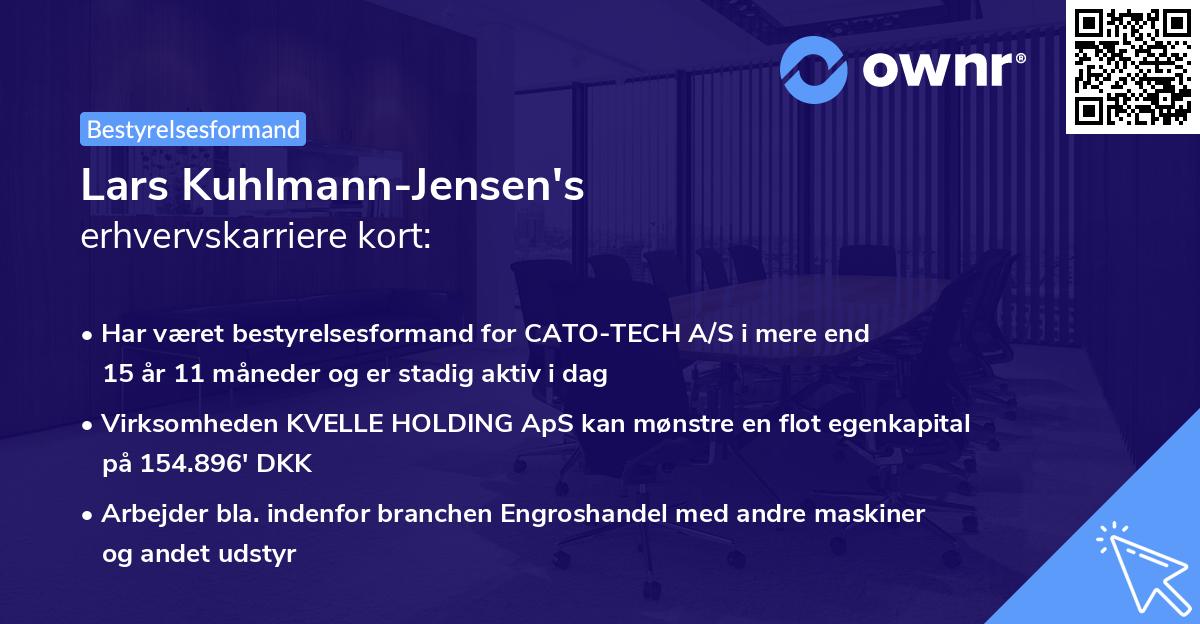 Lars Kuhlmann-Jensen's erhvervskarriere kort