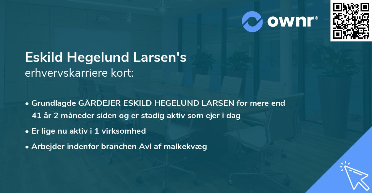 Eskild Hegelund Larsen's erhvervskarriere kort