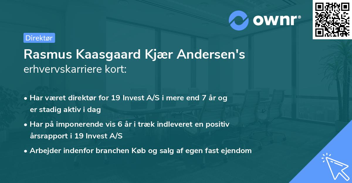 Rasmus Kaasgaard Kjær Andersen's erhvervskarriere kort