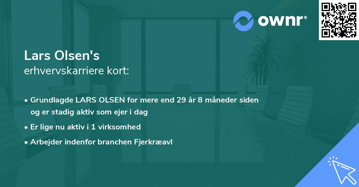 Lars Olsen's erhvervskarriere kort