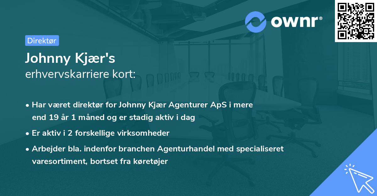 Johnny Kjær's erhvervskarriere kort