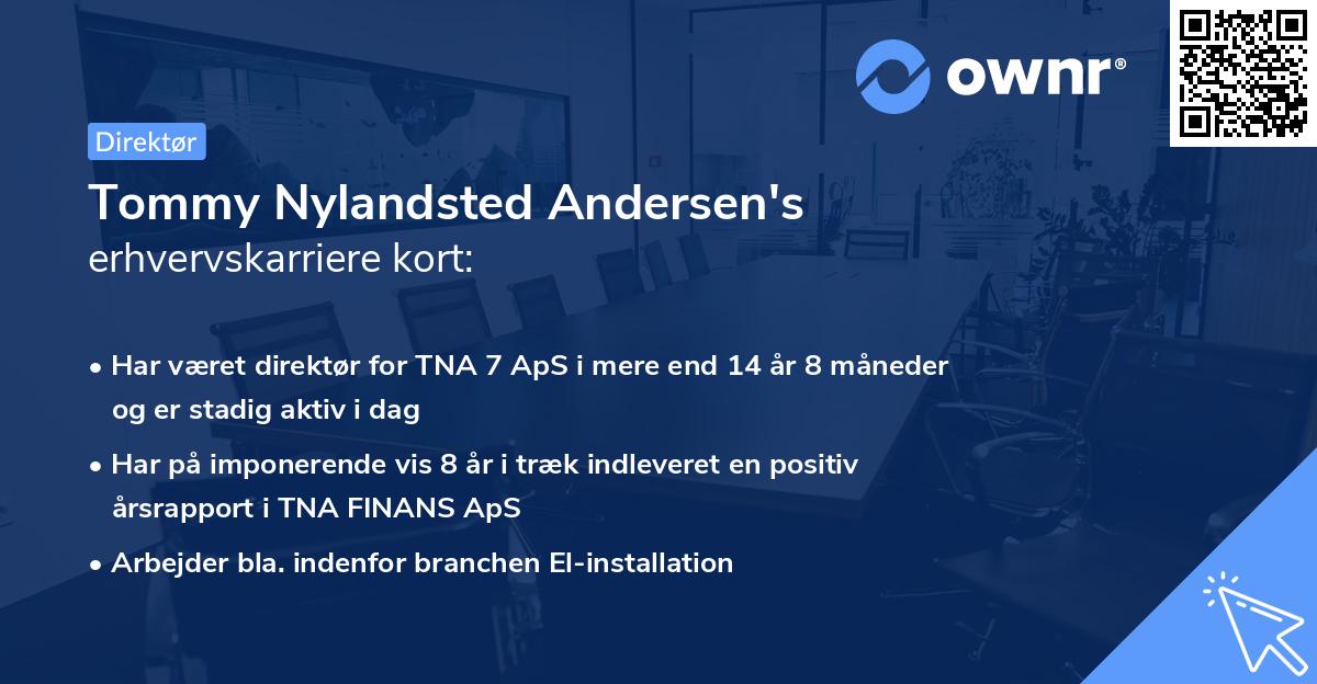 Tommy Nylandsted Andersen's erhvervskarriere kort