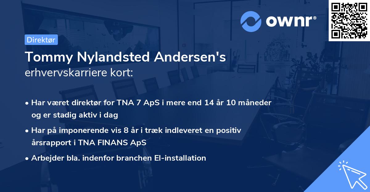 Tommy Nylandsted Andersen's erhvervskarriere kort
