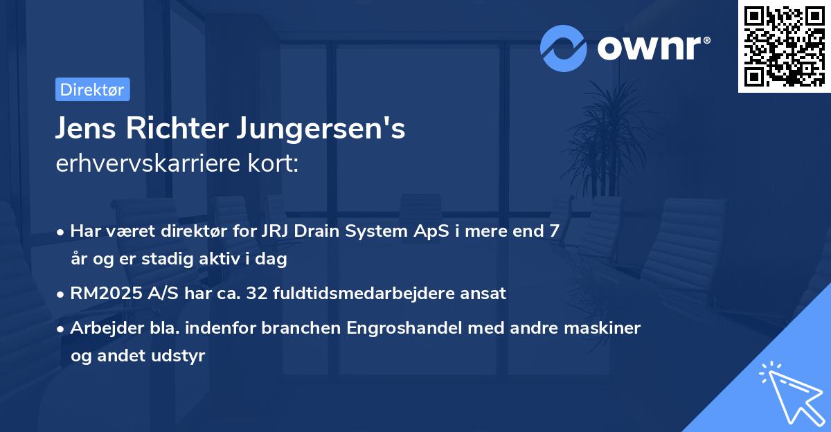 Jens Richter Jungersen's erhvervskarriere kort