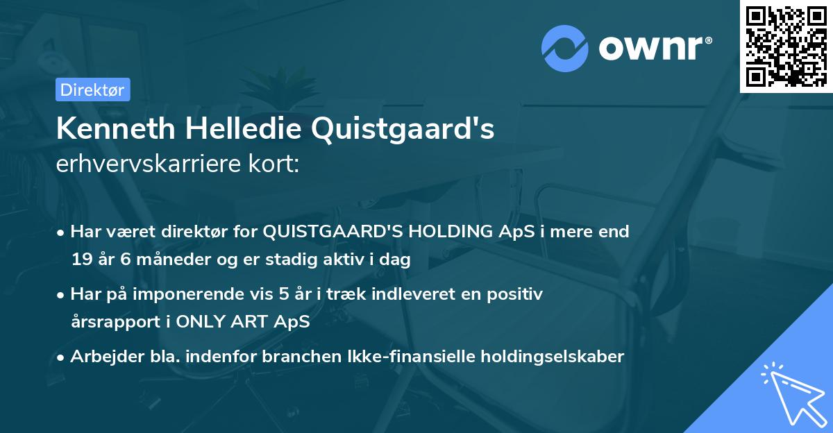 Kenneth Helledie Quistgaard's erhvervskarriere kort
