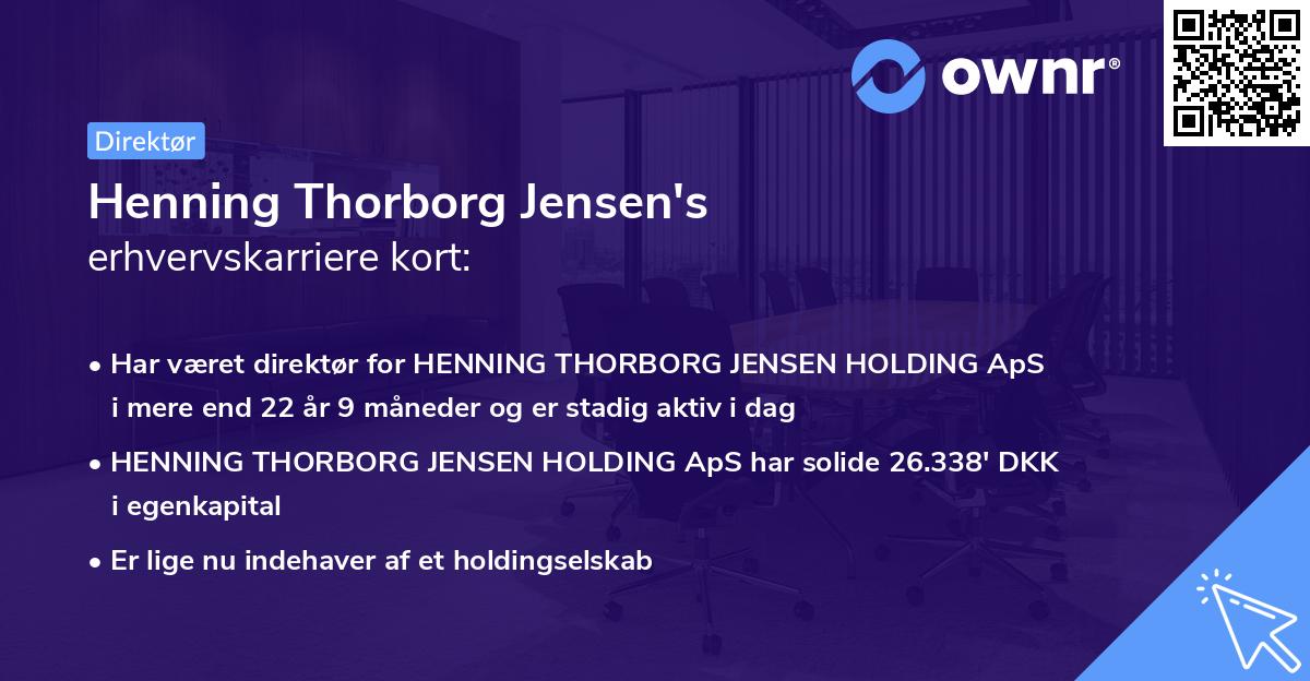 Henning Thorborg Jensen's erhvervskarriere kort