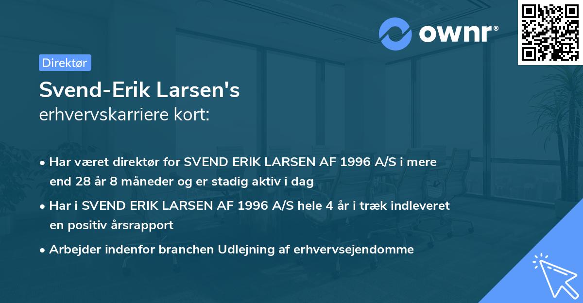 Svend-Erik Larsen's erhvervskarriere kort