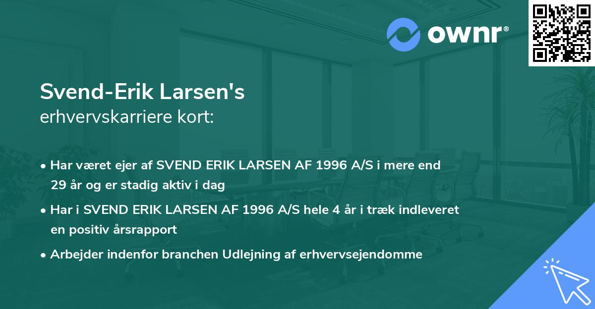 Svend-Erik Larsen's erhvervskarriere kort