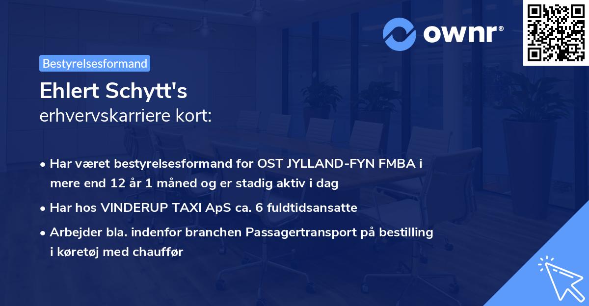 Ehlert Schytt's erhvervskarriere kort