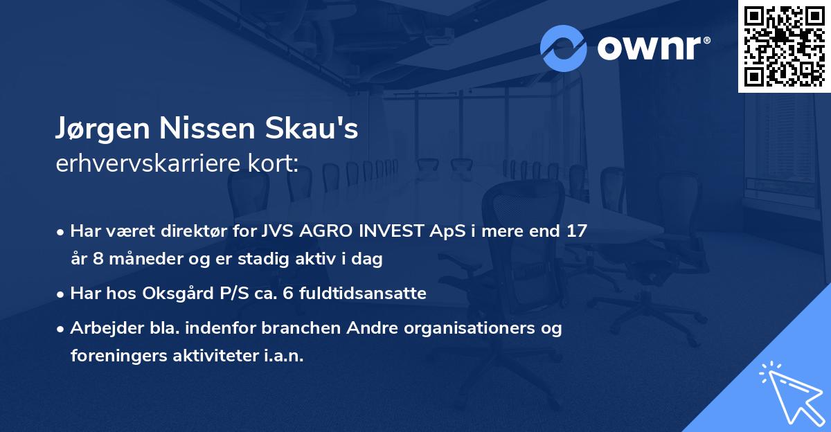 Jørgen Nissen Skau's erhvervskarriere kort