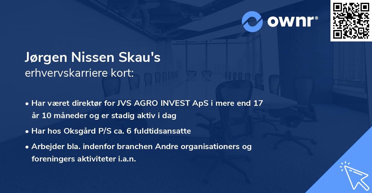 Jørgen Nissen Skau's erhvervskarriere kort
