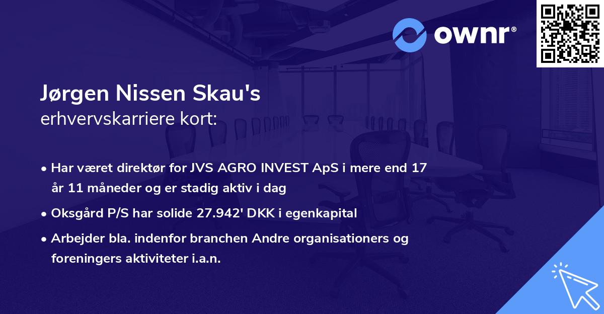 Jørgen Nissen Skau's erhvervskarriere kort