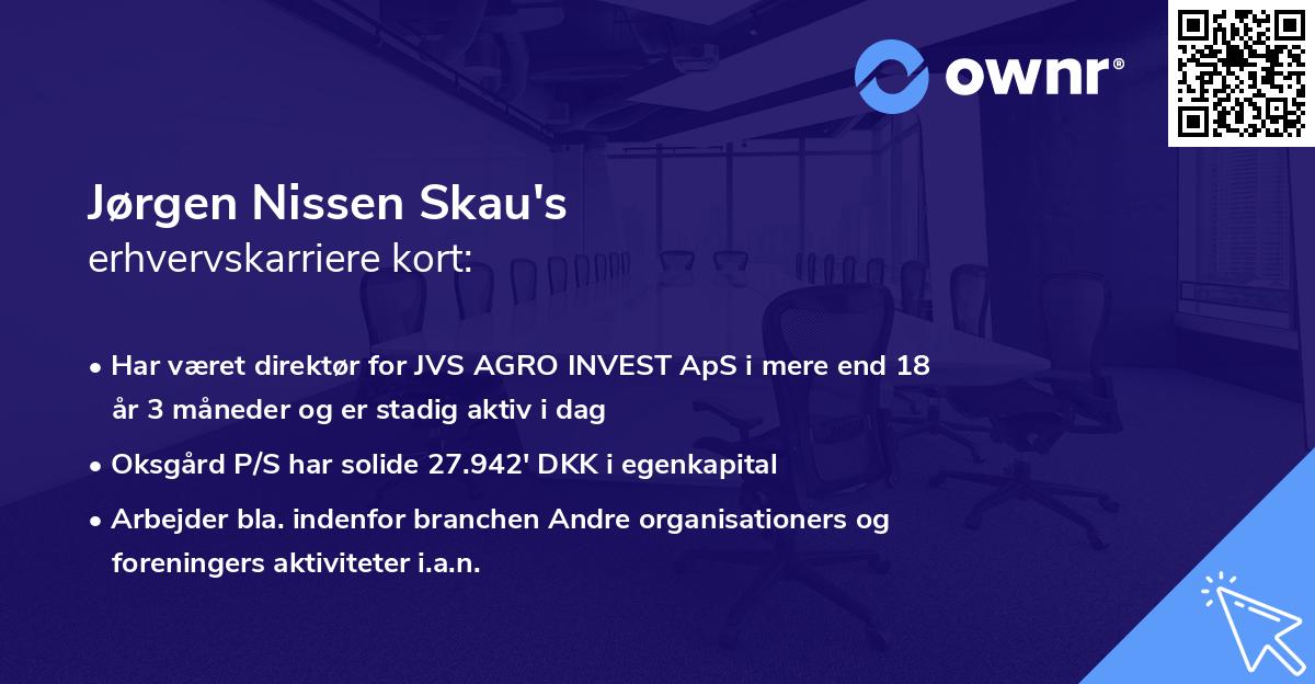 Jørgen Nissen Skau's erhvervskarriere kort