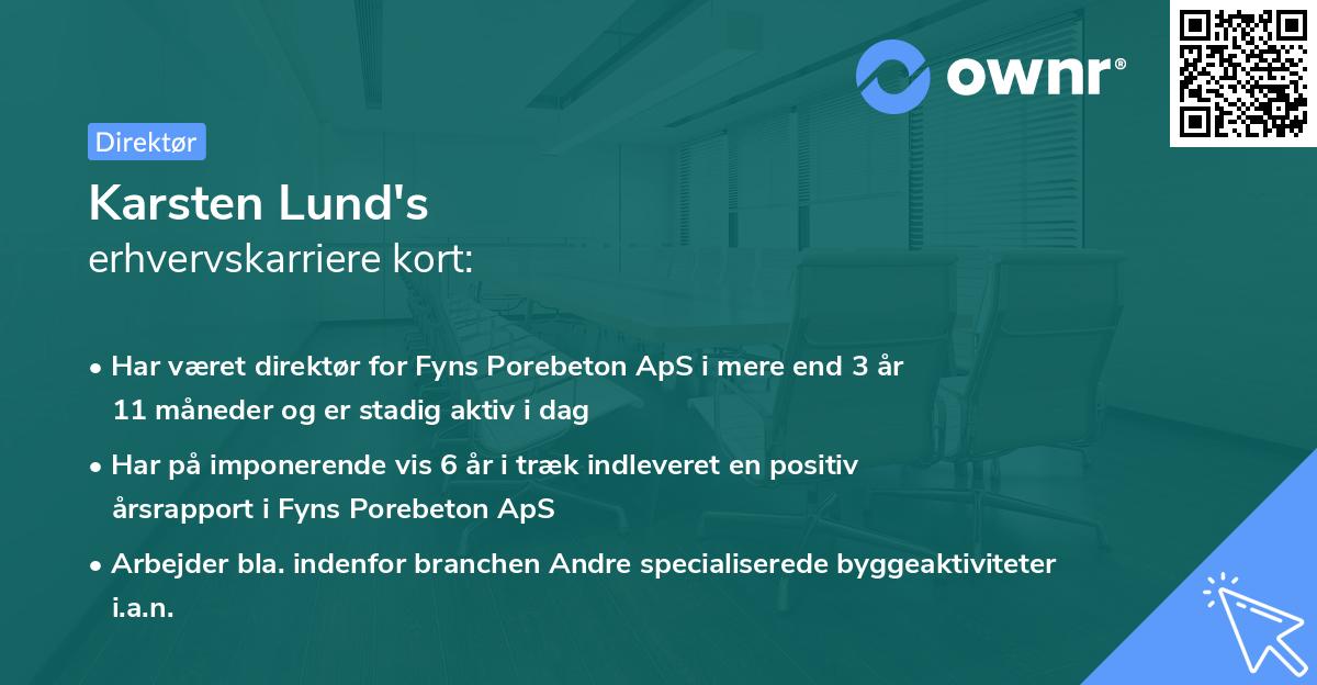 Karsten Lund's erhvervskarriere kort