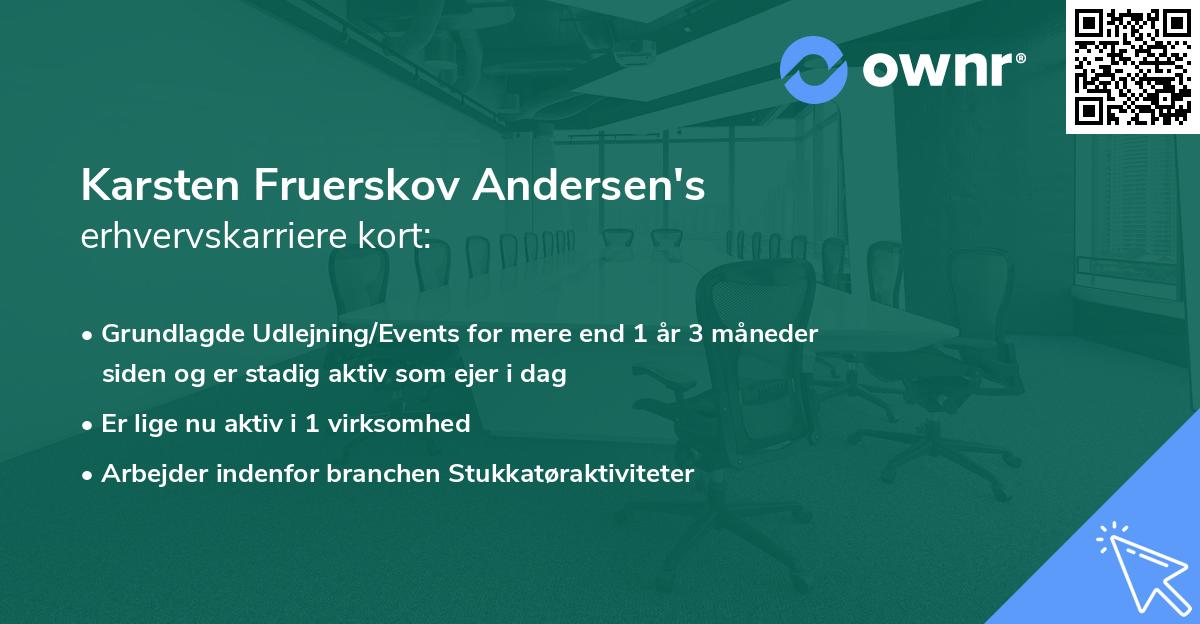 Karsten Fruerskov Andersen's erhvervskarriere kort