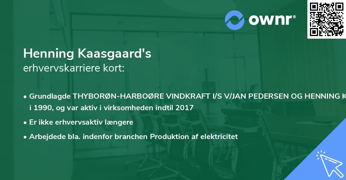 Henning Kaasgaard's erhvervskarriere kort