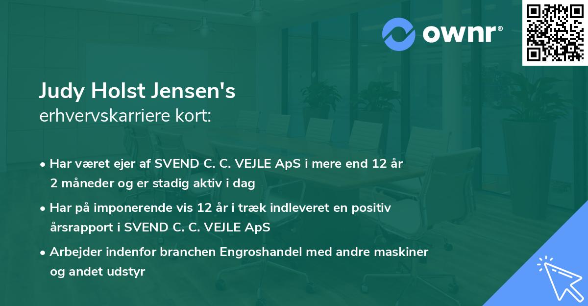 Judy Holst Jensen's erhvervskarriere kort