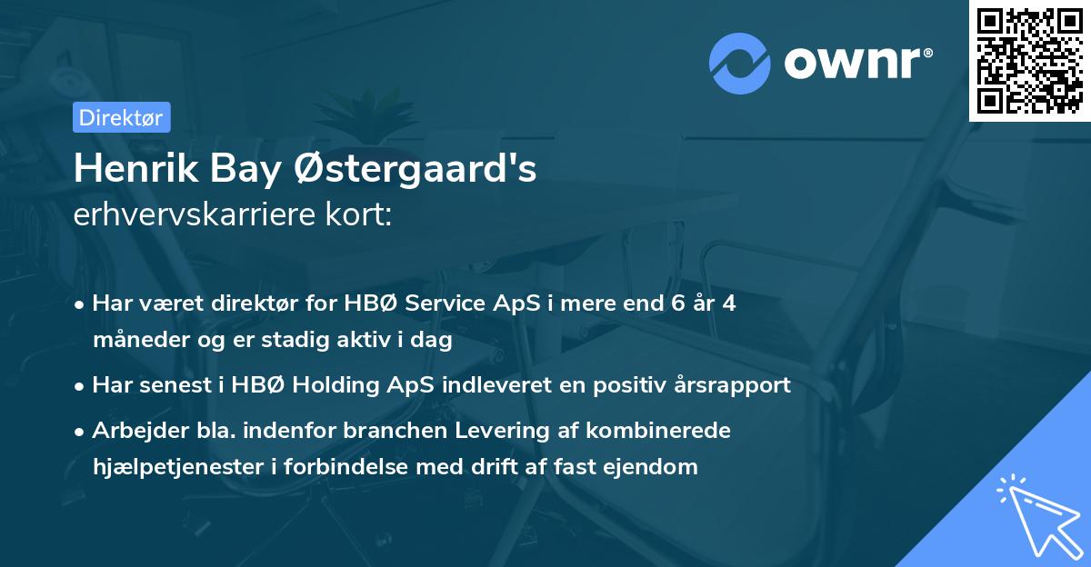 Henrik Bay Østergaard's erhvervskarriere kort