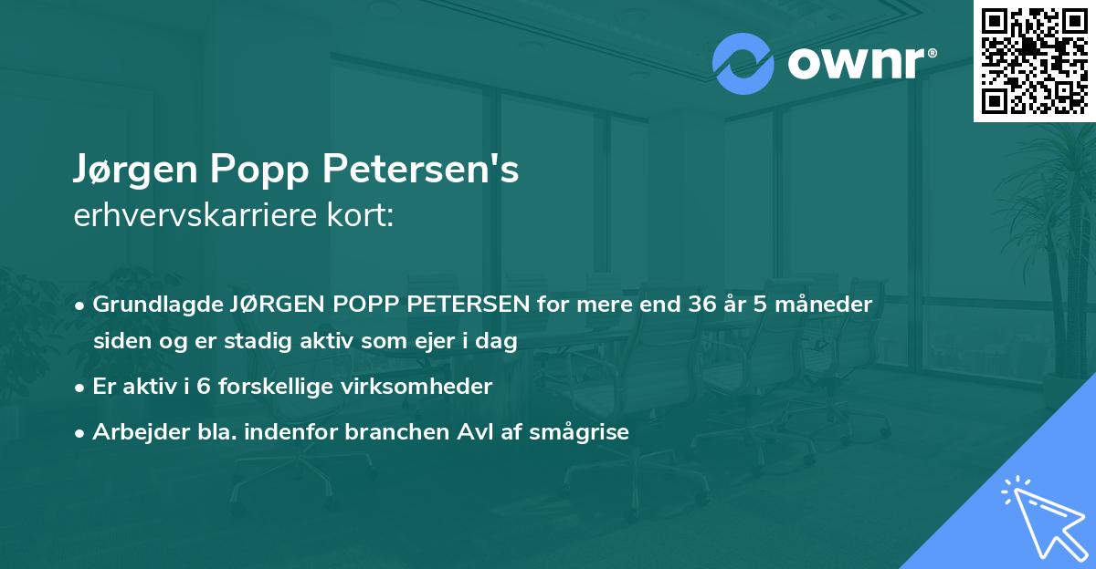 Jørgen Popp Petersen's erhvervskarriere kort