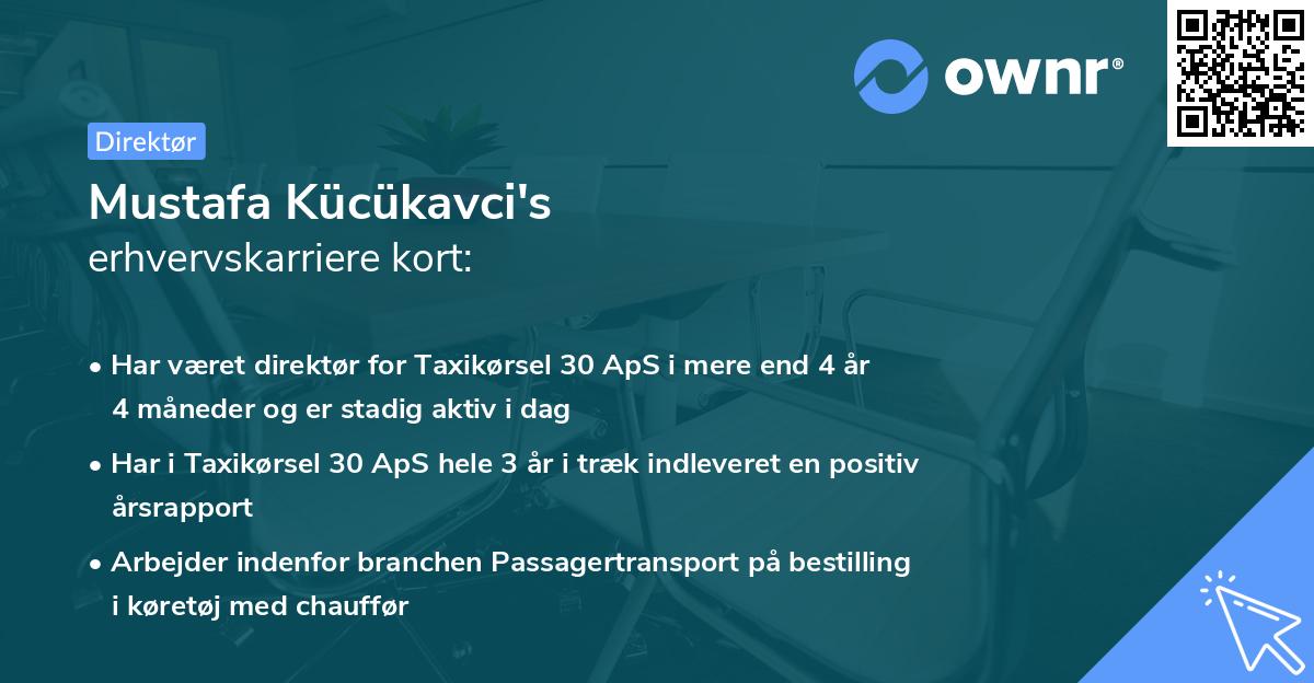 Mustafa Kücükavci's erhvervskarriere kort