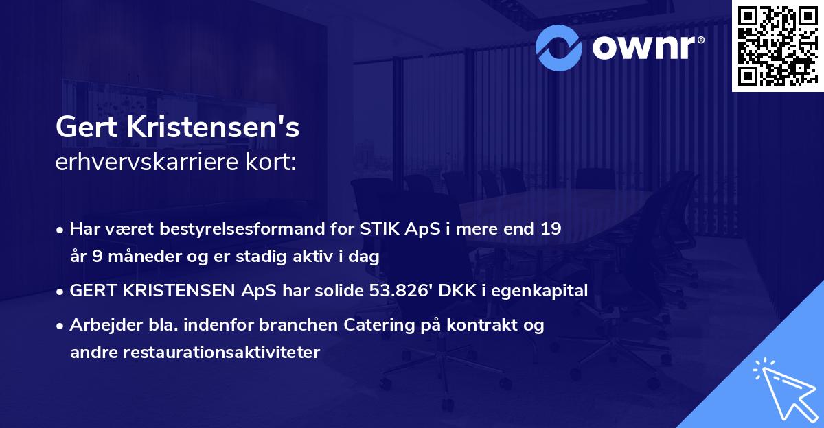 Gert Kristensen's erhvervskarriere kort