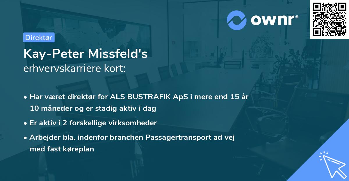 Kay-Peter Missfeld's erhvervskarriere kort