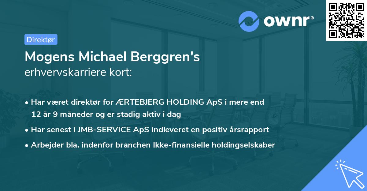 Mogens Michael Berggren's erhvervskarriere kort