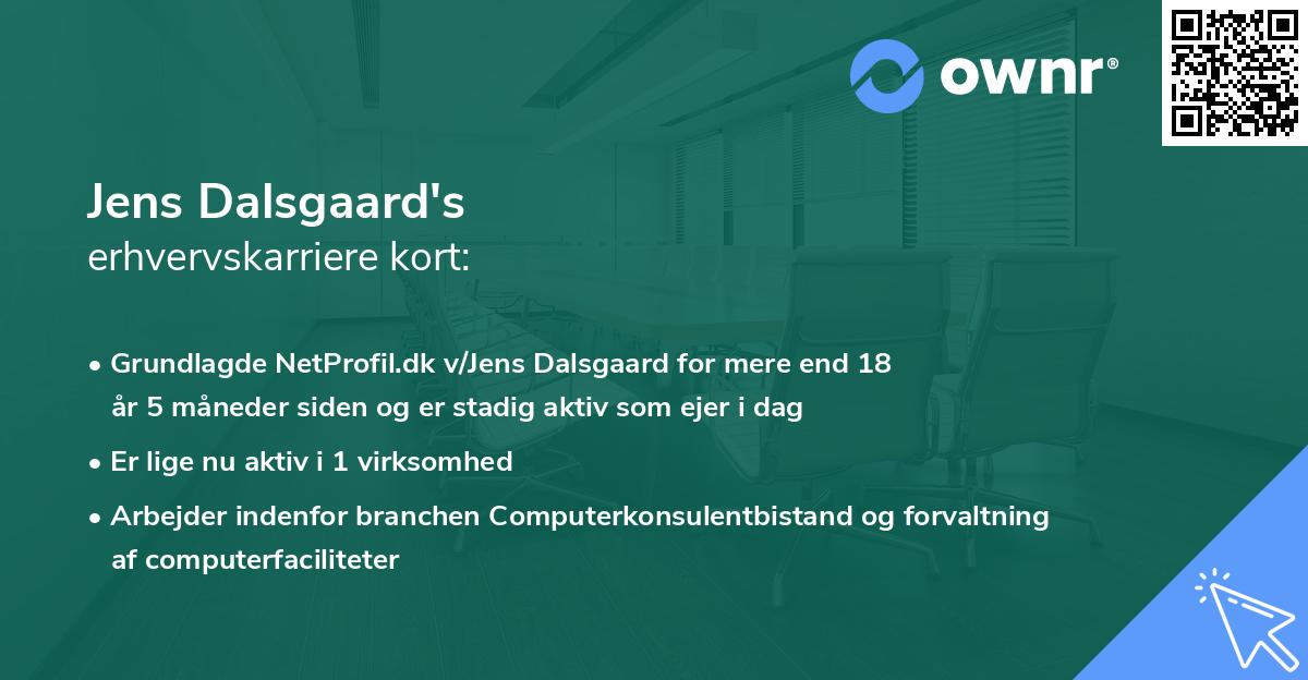 Jens Dalsgaard's erhvervskarriere kort