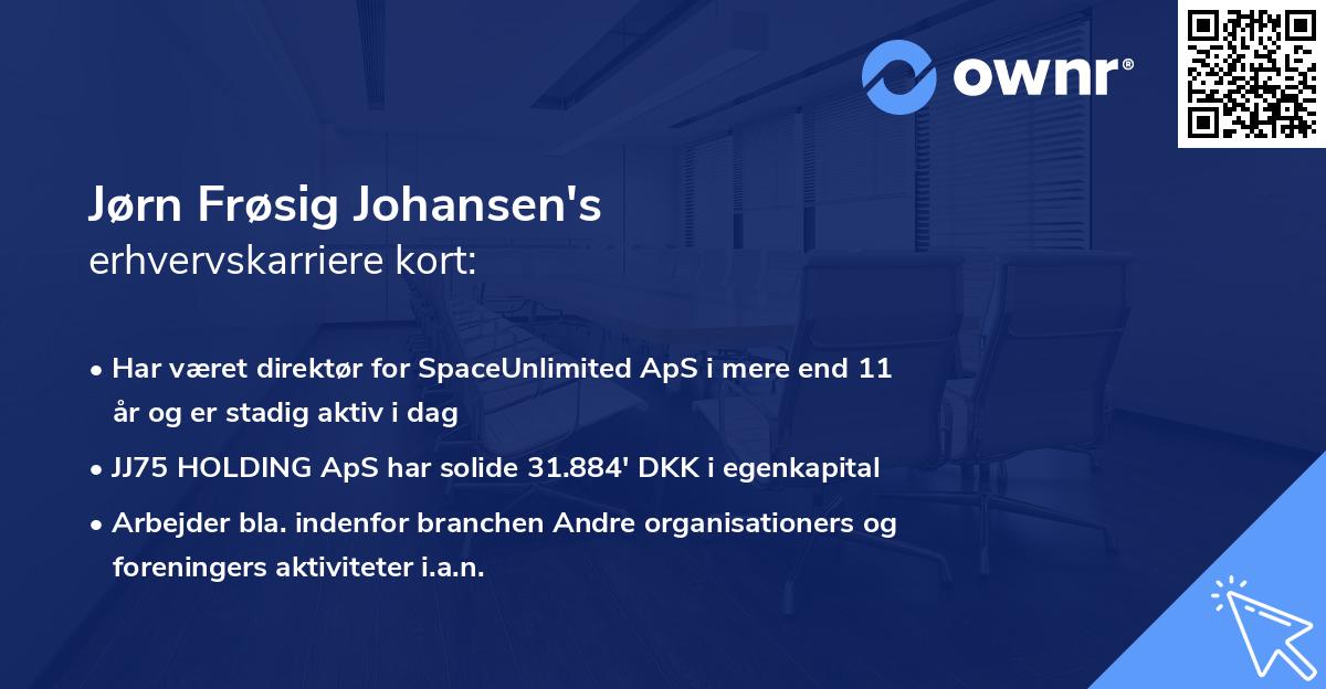 Jørn Frøsig Johansen's erhvervskarriere kort