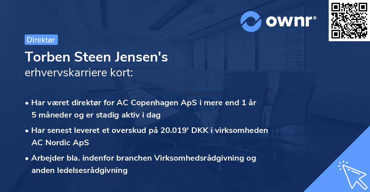 Torben Steen Jensen's erhvervskarriere kort