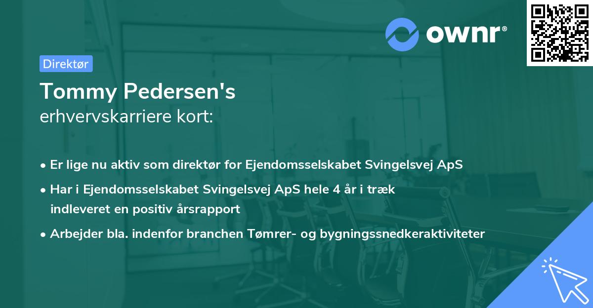 Tommy Pedersen's erhvervskarriere kort