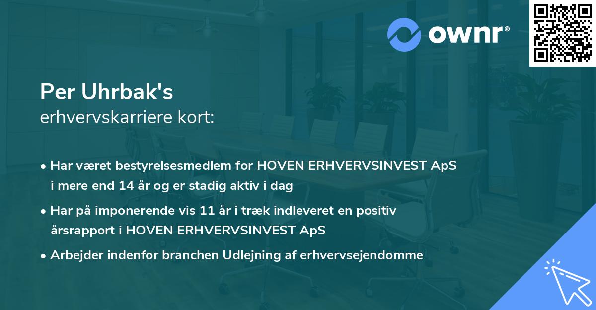 Per Uhrbak's erhvervskarriere kort