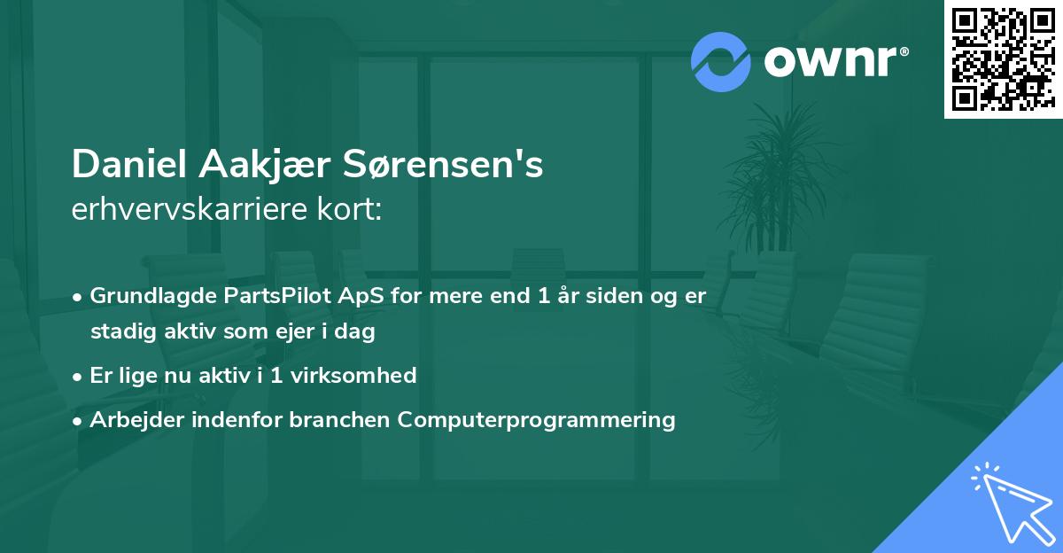 Daniel Aakjær Sørensen's erhvervskarriere kort