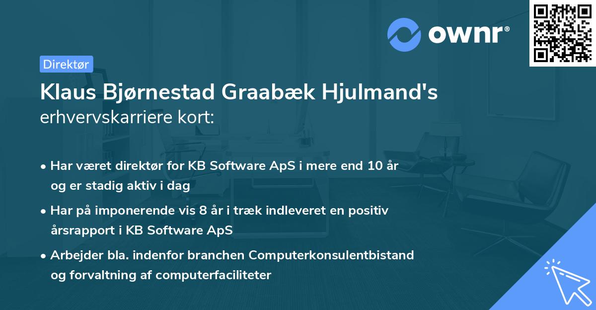 Klaus Bjørnestad Graabæk Hjulmand's erhvervskarriere kort