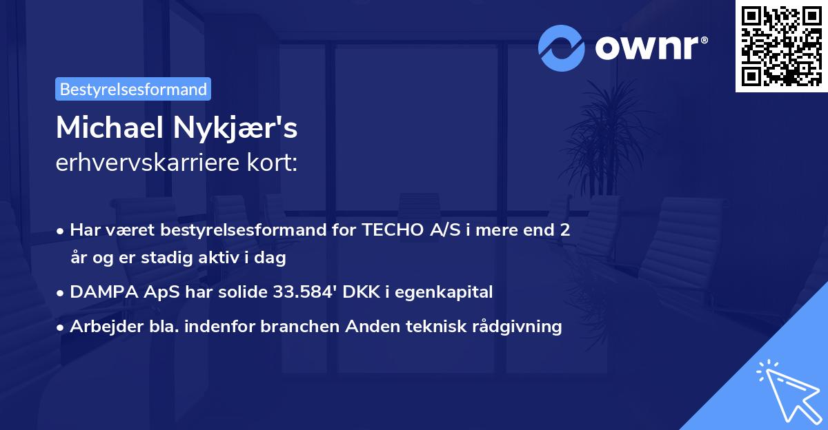 Michael Nykjær's erhvervskarriere kort