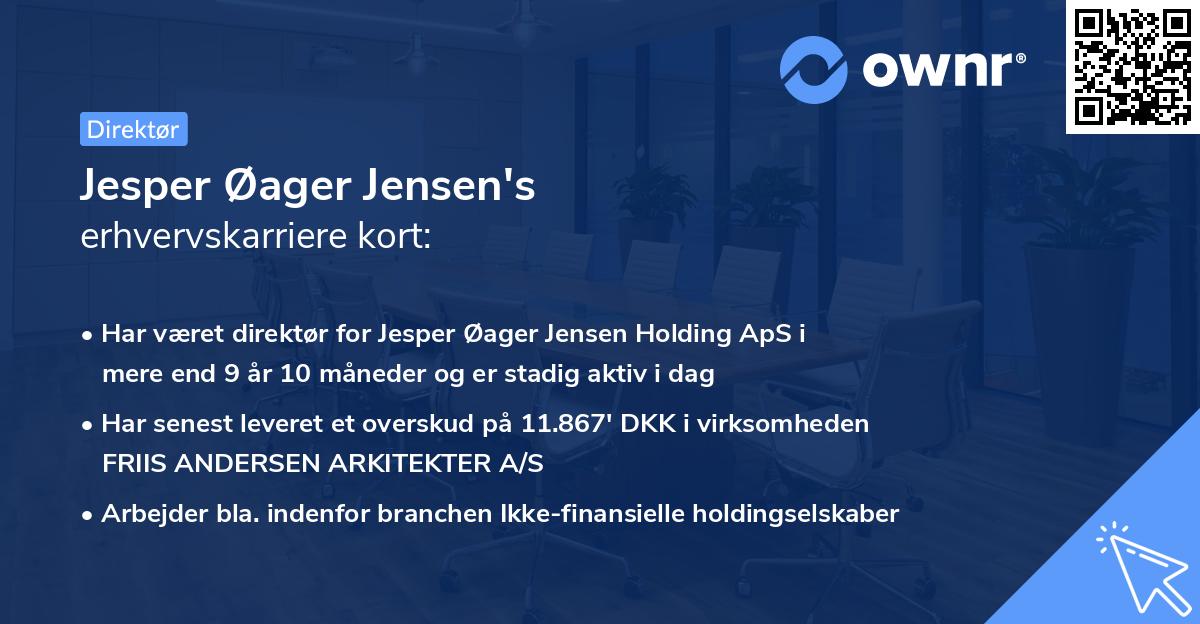 Jesper Øager Jensen's erhvervskarriere kort