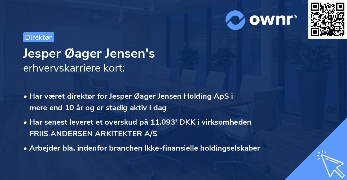 Jesper Øager Jensen's erhvervskarriere kort