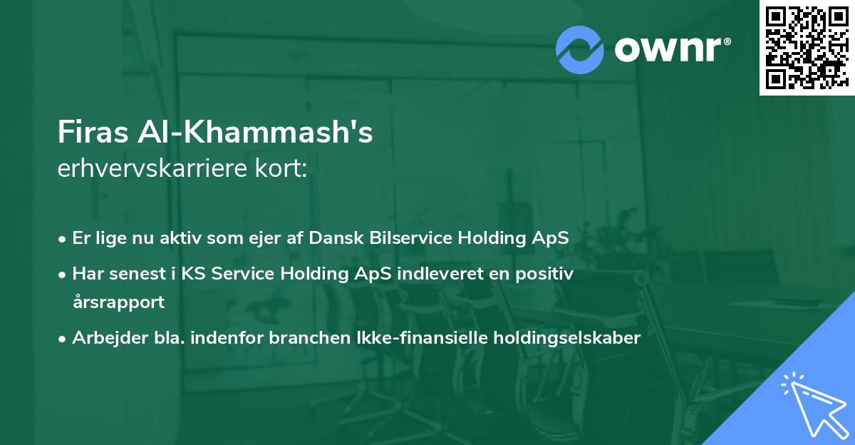 Firas Al-Khammash's erhvervskarriere kort