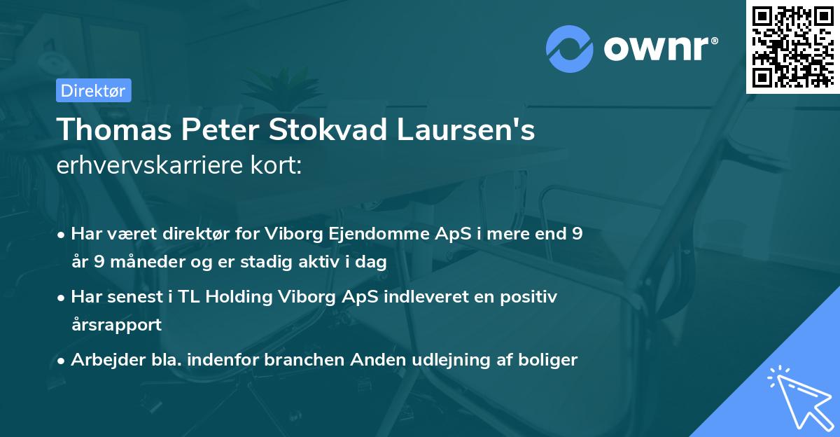 Thomas Peter Stokvad Laursen's erhvervskarriere kort