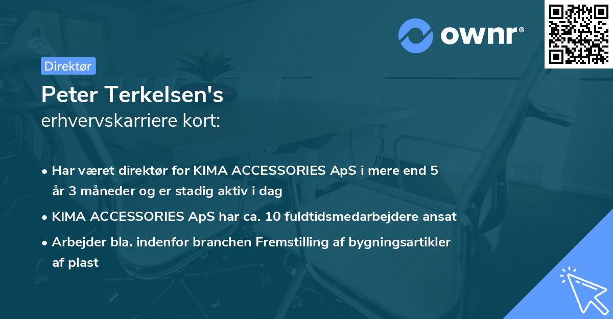 Peter Terkelsen's erhvervskarriere kort