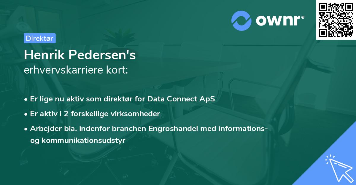 Henrik Pedersen's erhvervskarriere kort