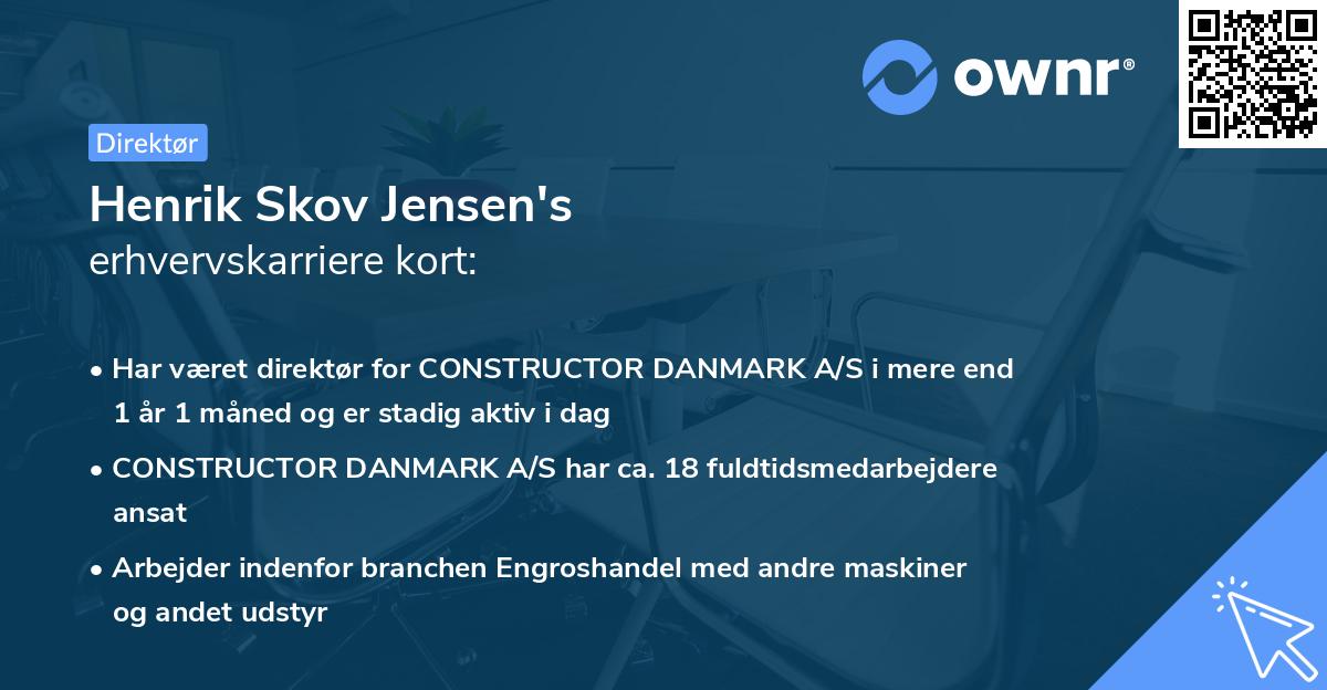 Henrik Skov Jensen's erhvervskarriere kort