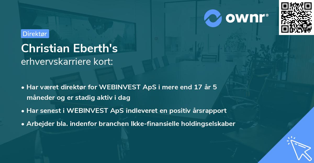 Christian Eberth's erhvervskarriere kort