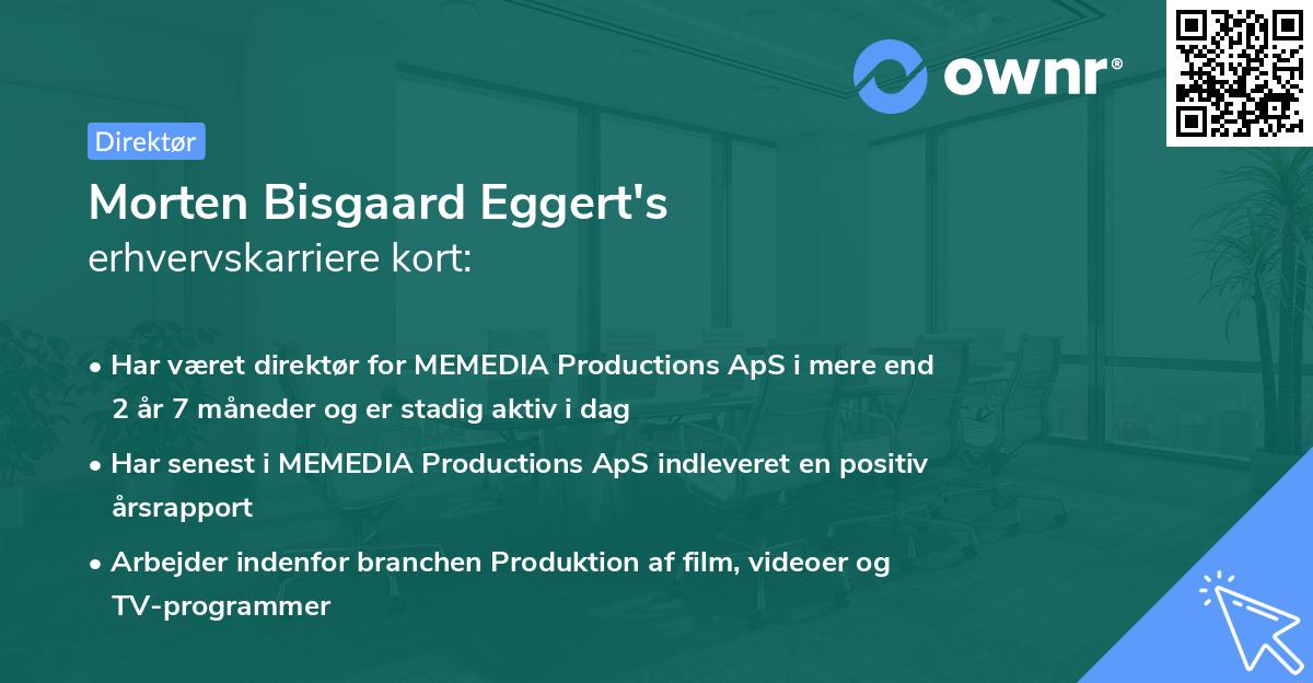 Morten Bisgaard Eggert's erhvervskarriere kort