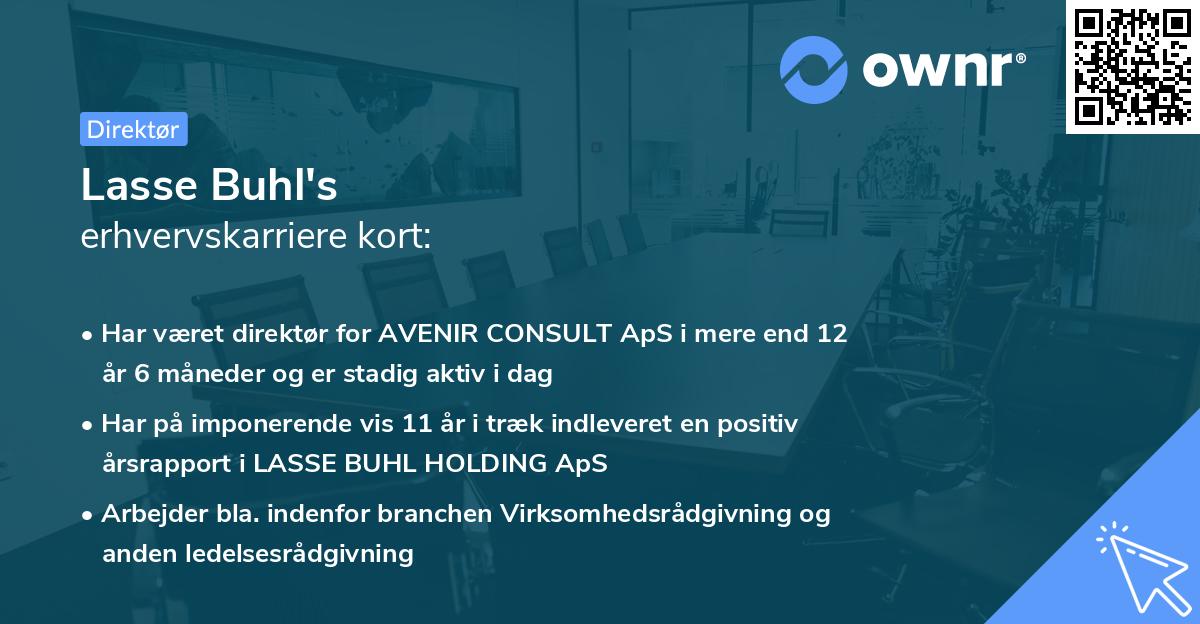 Lasse Buhl's erhvervskarriere kort